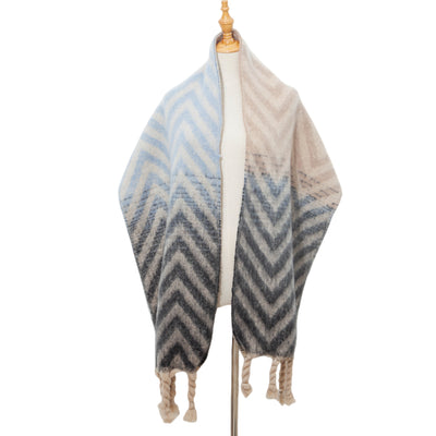 Dames Warm Gebreide Sjaal met Zigzagpatroon | Loraine