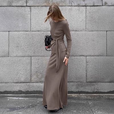 Dames Retro Elegante Tweedelige Set met Top en Lange Rok | Dancy