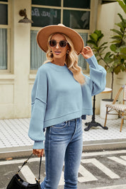 Dames Basic Veelzijdige Wijdvallende Gebreide Trui met Ronde Hals | Revlon