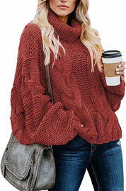 Dames Elegante Trendy Coltrui met Kabel Patroon | Riandy