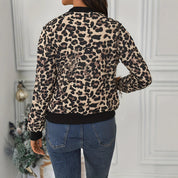 Dames Modieuze Trendy Panterprint Bomber Jas | Delyth