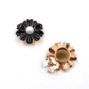 Dames Sierlijke Knopcovers met Bloem en Steentjes | Lutfiye