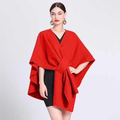 Dames Stijlvolle Elegante Poncho met Riem Detail | Leandra