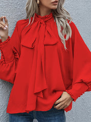 Dames Stijlvolle Chique Blouse met Strikdetail | Halina