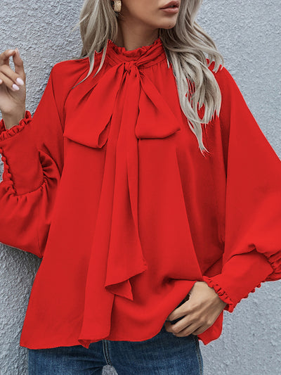 Dames Stijlvolle Chique Blouse met Strikdetail | Halina