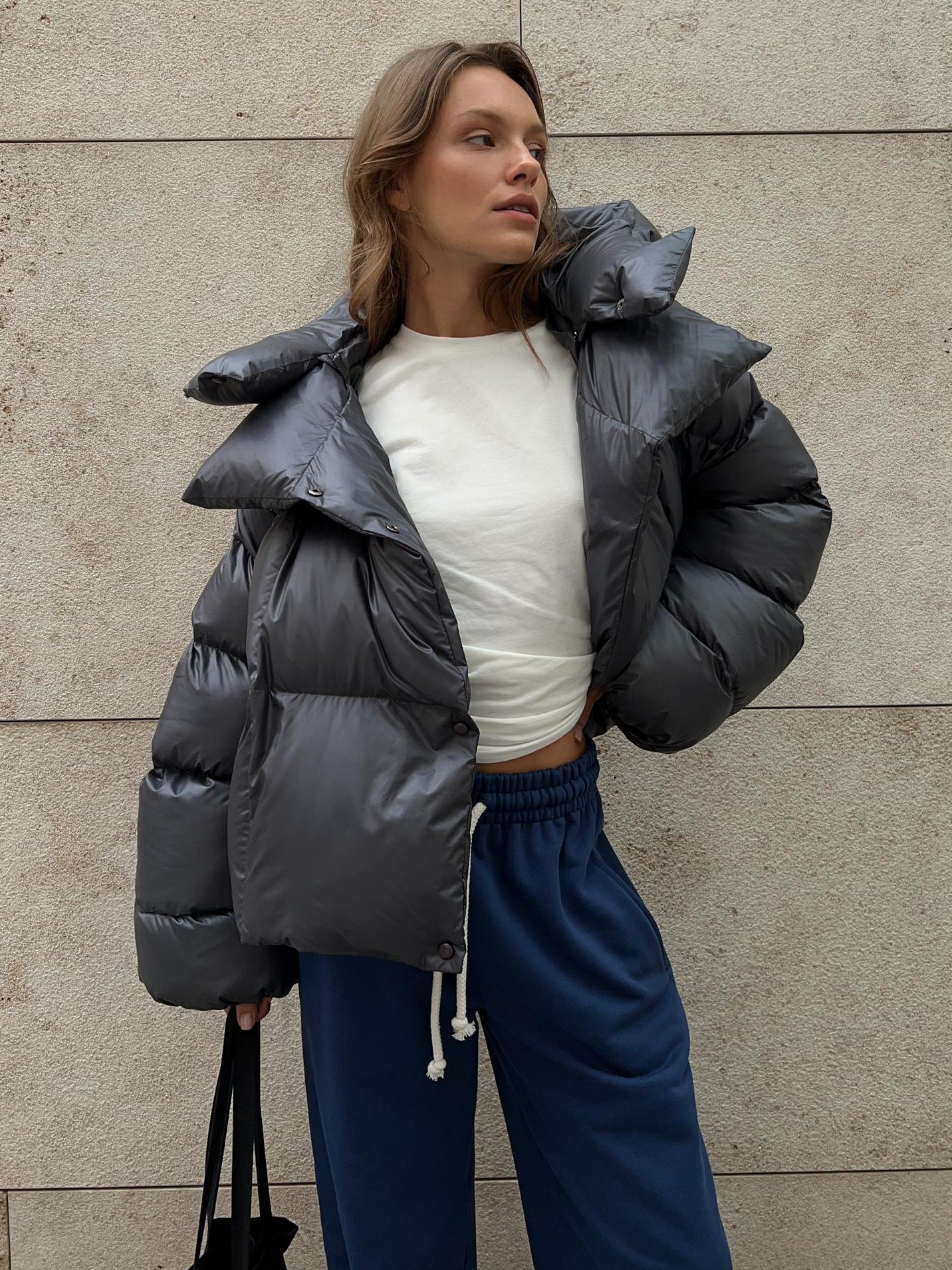 Dames Stijlvolle Moderne Korte Puffer Jas | Brynn