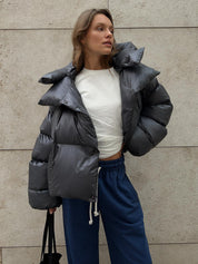 Dames Stijlvolle Moderne Korte Puffer Jas | Brynn