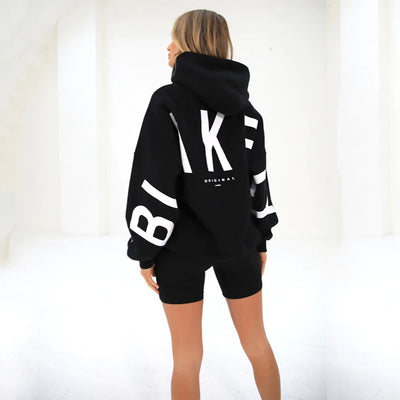 Dames Trendy Warme Hoodie met Capuchon en Statement Text Print | Savannah