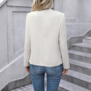 Dames Elegante Tijdloze Nette blazer met contrast details | Besslyn