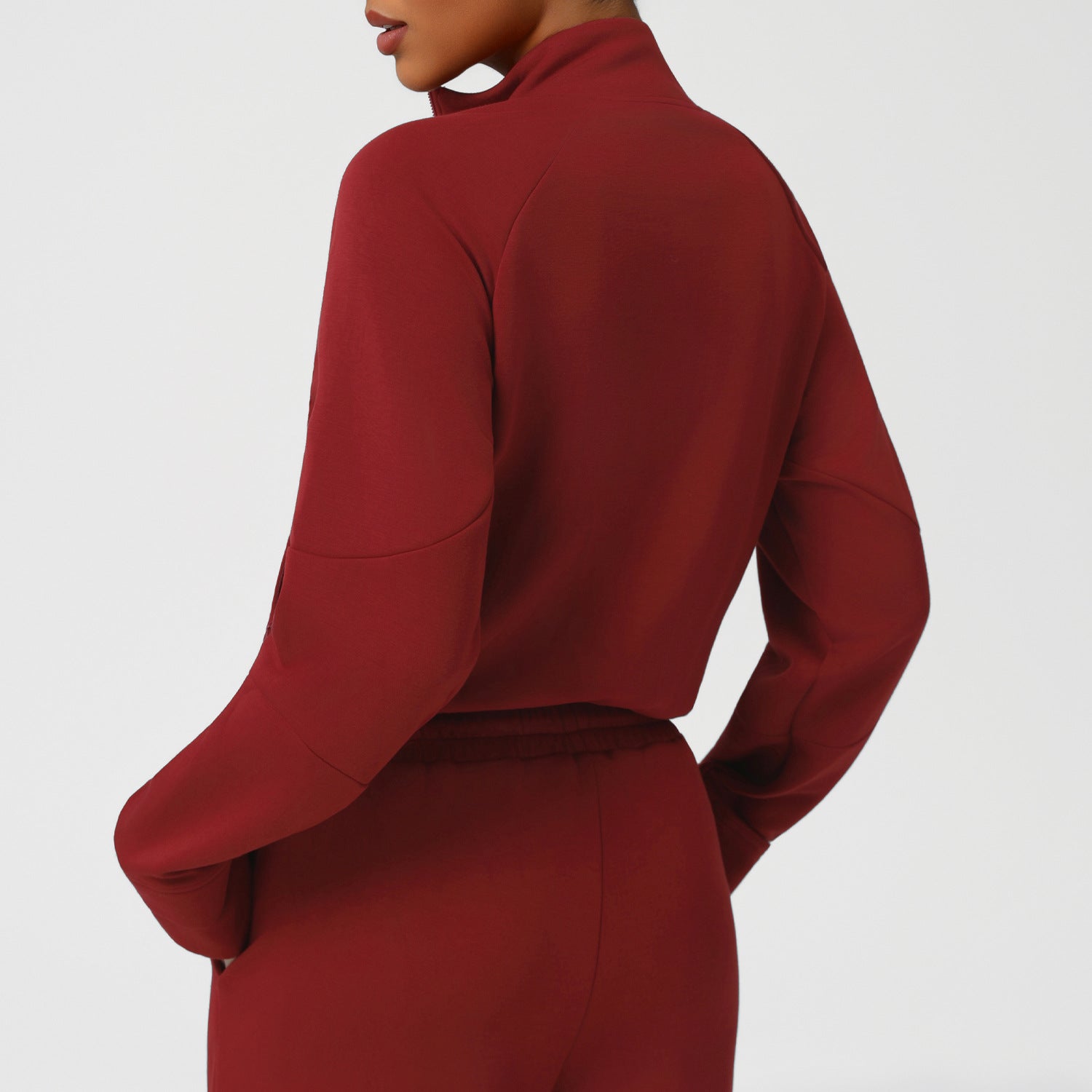 Dames Sportieve Sweater met Halve Rits en Elastiek Detail | Selva