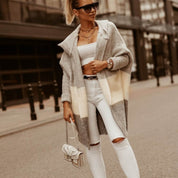 Dames Colorblock Hooded Cardigan Jas | Rita