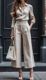 Dames Stijlvolle Elegante 2 Piece Set met Broek en Top | Darlene