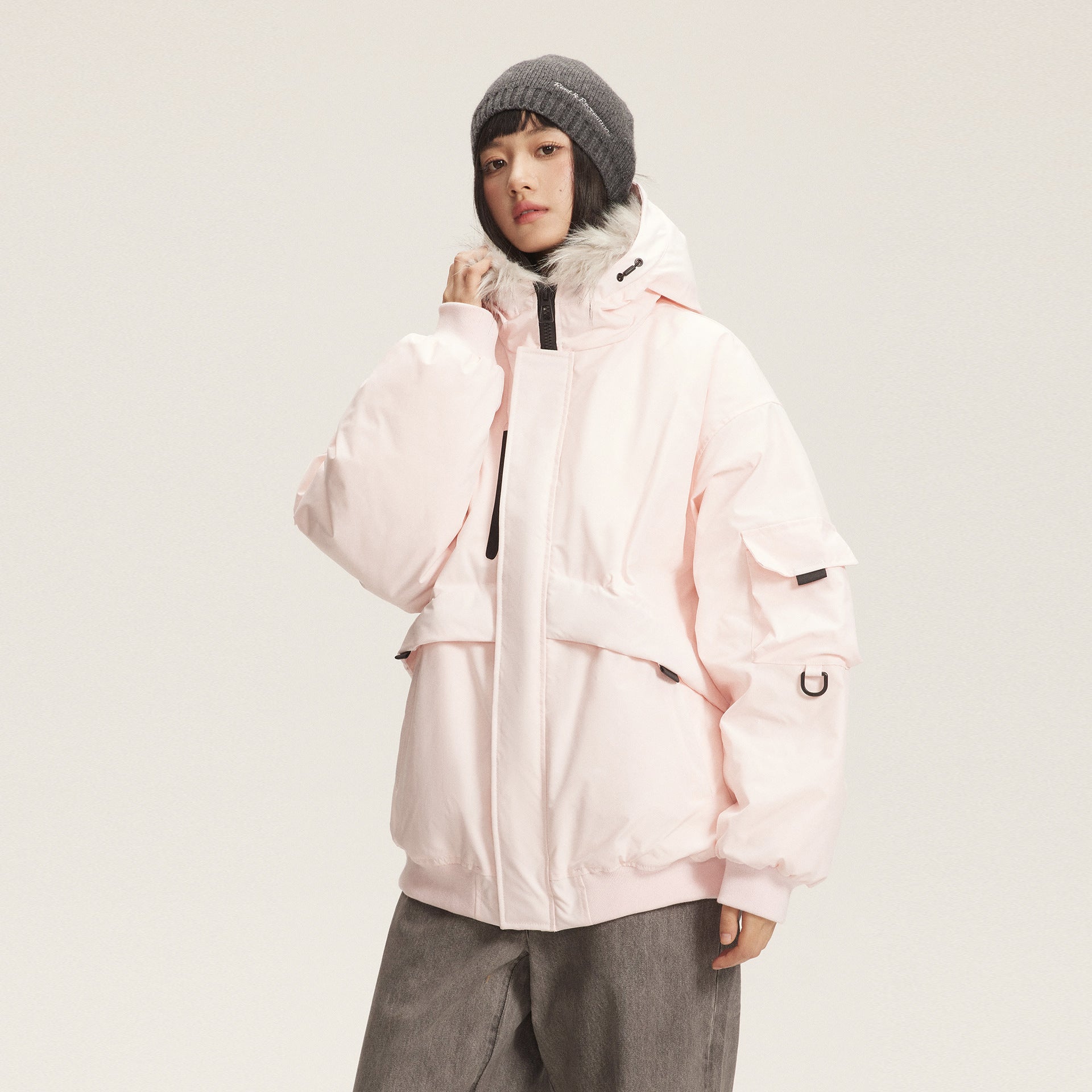 Dames Warme Trendy Winterjas met Imitatiebontkraag | Briella