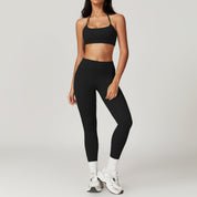 Dames Tweedelige Sneldrogend Naadloze Sportieve Yoga Set met Fitted Legging en Top | Devara