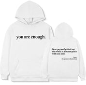 Dames Oversized Hoodie met Inspirerende Statement Tekst | Salvania