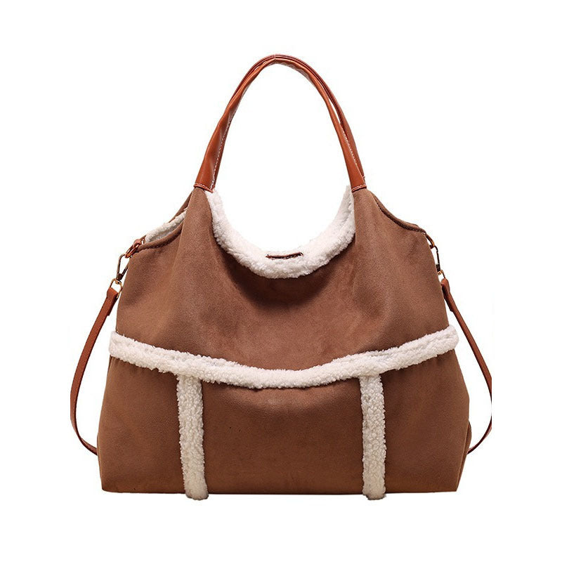 Dames Winter Shopper van Suède met Teddy Details | Langy