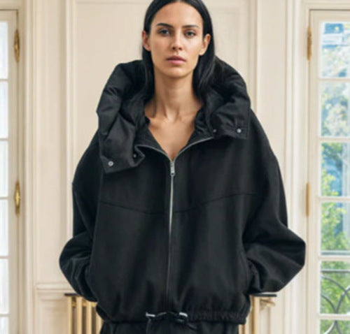 Dames Stoere Elegante Streetstyle Korte Oversized Jas met Capuchon | Baroucha