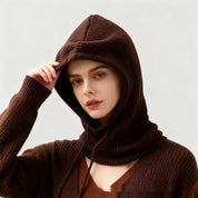 Dames Gebreide Wintermuts met Koord voor de Koude & Ski Dagen | Lavanja