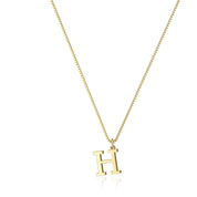 Dames Stijlvolle Trendy Vergulde Gouden Initialen Ketting met Letter | Lanette