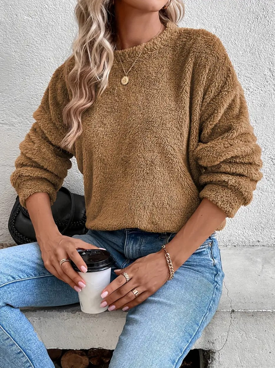 Dames Trendy Stijlvolle Zachte Fleece Trui | Shakira