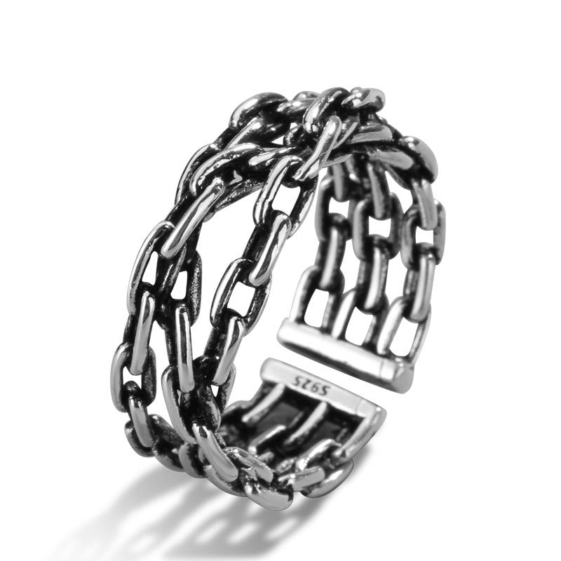 Dames Trendy Stijlvolle Verstelbare Gevlochten Schakelring | Lanora