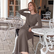 Dames Retro Elegante Tweedelige Set met Top en Lange Rok | Dancy