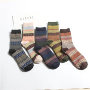 Dames 5-Pack Warme Sokken in Scandinavisch Design | Lobke