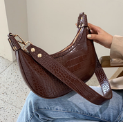 Dames Trendy Retro Crossbody Tas met Krokostructuur | Lona