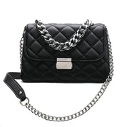 Dames Trendy Schoudertas met Quilted Patroon en Zilverkleurige Ketting | Laphael