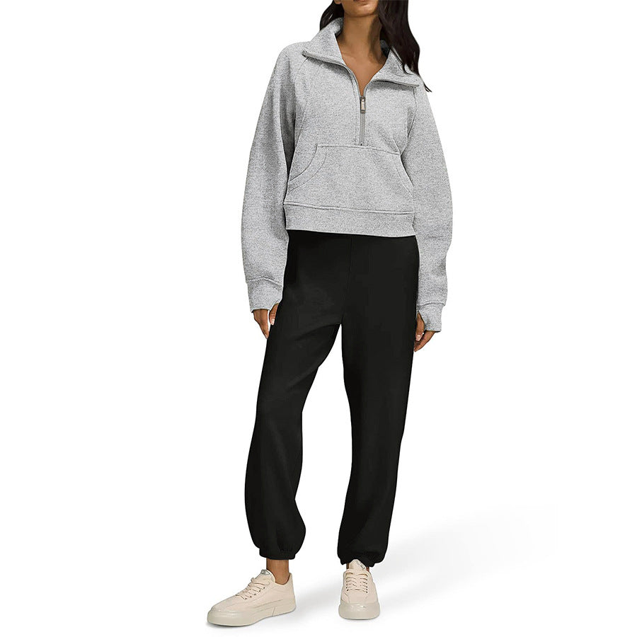 Dames Sportieve Comfortabele Sweater met Halve Rits | Solira