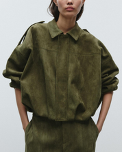 Dames Elegante Suède Leren Look Jas – Trendy en Stijlvol | Bibilana