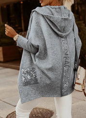 Dames Casual Jas-Vest met Capuchon en Print | Ramona