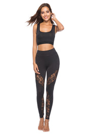 Dames Stijlvolle Hoge Taille Sport Legging met Kleurvlak Details | Amaze