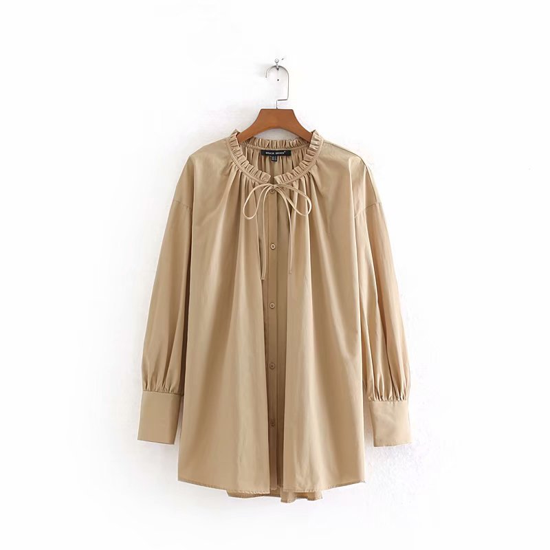 Dames Elegante Stijlvolle Trendy Oversized Blouse met Strikkoord | Helly