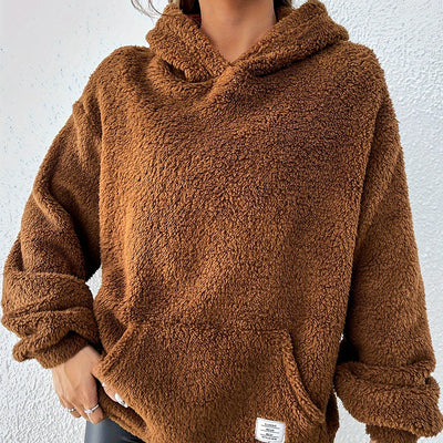 Dames Trendy Stijlvolle Zachte Teddy Hoodie | Shakina