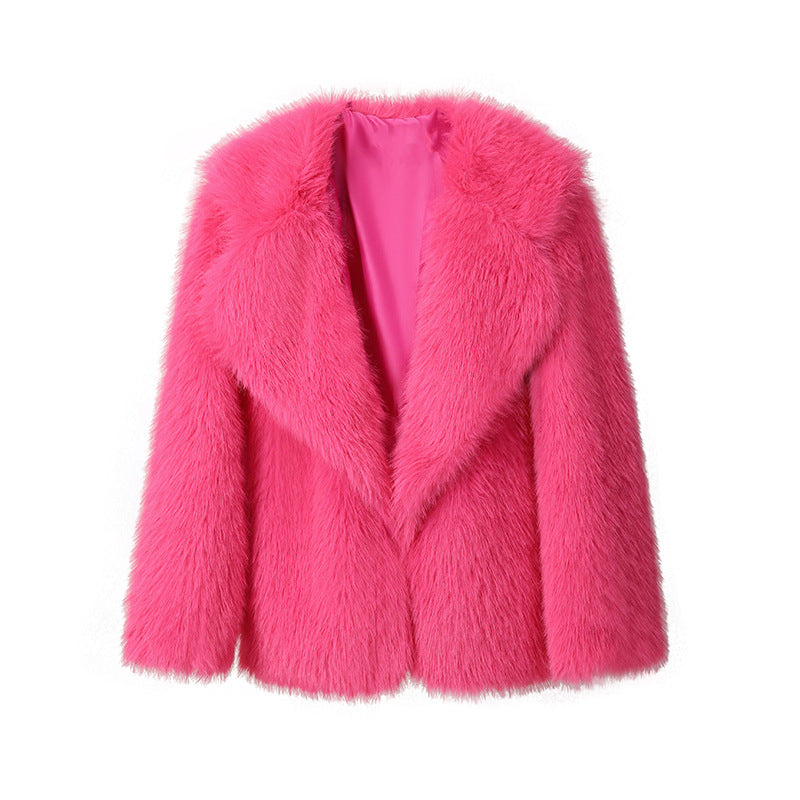 Dames Trendy Volume Stijlvolle Faux Fur Jas met Grote Kraag | Balthy