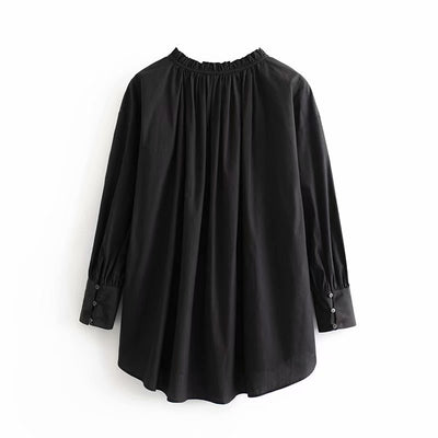 Dames Elegante Stijlvolle Trendy Oversized Blouse met Strikkoord | Helly