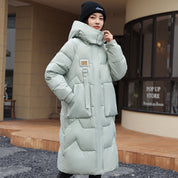 Dames Koreaanse Style Trendy Essential Lange Gewatteerde Puffer Winter Jas | Baloa