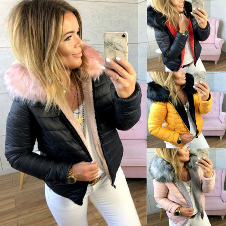Dames Elegante Stijlvolle Gewatteerde Winterjas met Luxe Faux Fur Capuchon | Borea