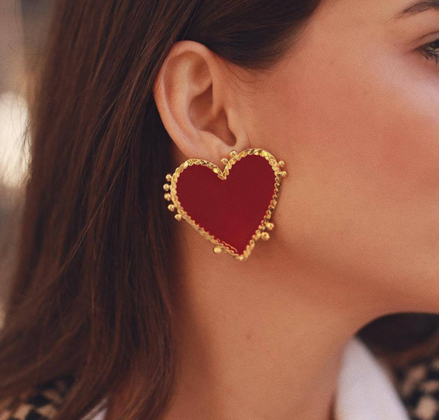 Dames Liefde Oorbellen met Stoere Punk Uitstraling | Lodinda