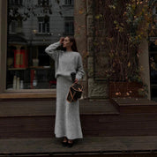 Dames Tweedelige Set met Zachte Trui en Lange Rok | Diva