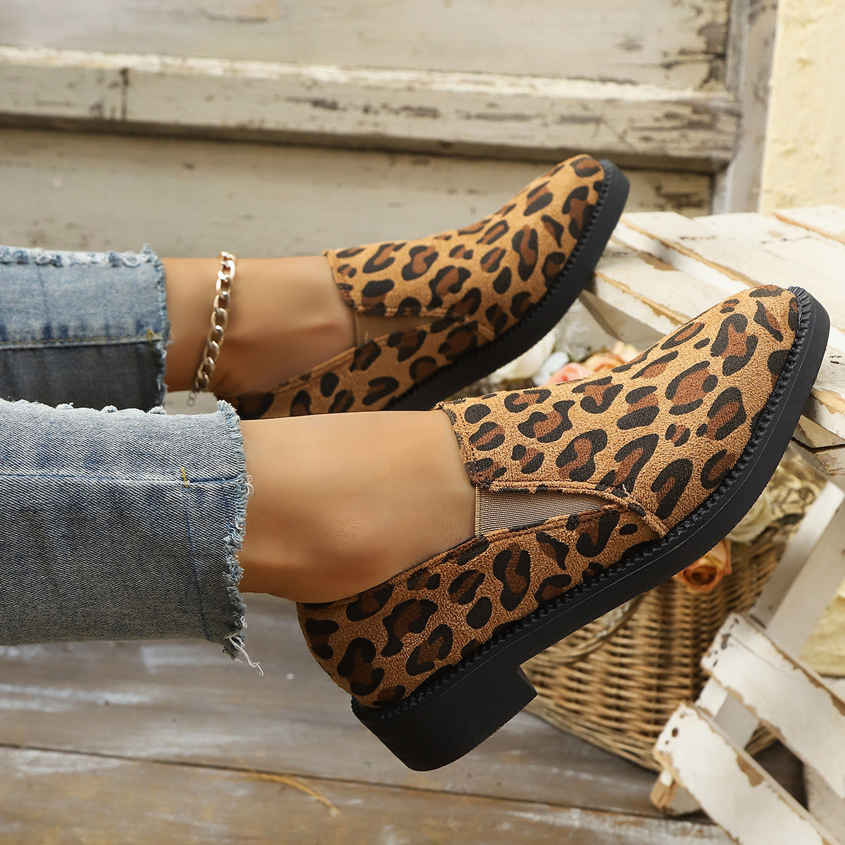 Dames Elegante Veelzijdige Modieuze Panterprint Instappers | Elynna