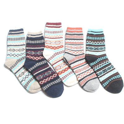 Dames 5-Pack Warme Sokken in Scandinavisch Design | Lobke