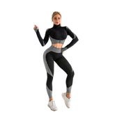 Dames Seamless Set Legging, Crop Top en Vest voor Fitness en Yoga | Delilah