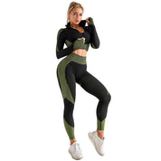 Dames Seamless Set Legging, Crop Top en Vest voor Fitness en Yoga | Delilah