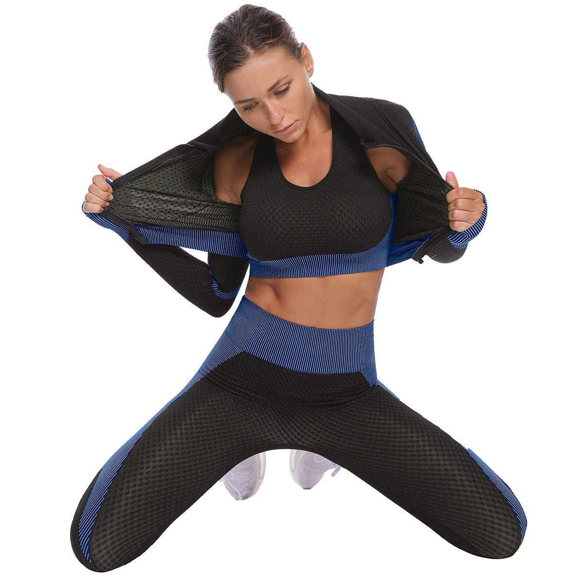 Dames Seamless Set Legging, Crop Top en Vest voor Fitness en Yoga | Delilah