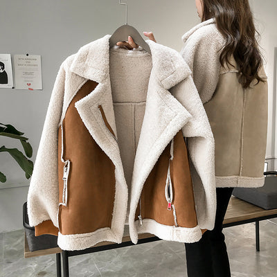 Dames Warme Aviator Shearling-Look Jas | Blyssa