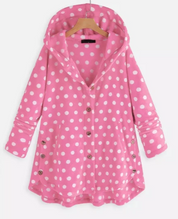 Zachte fleece badjas met capuchon | Fenna