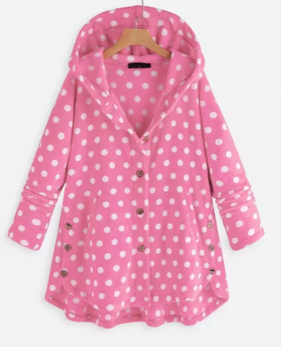 Zachte fleece badjas met capuchon | Fenna