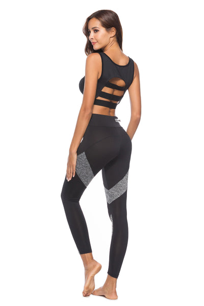 Dames Stijlvolle Hoge Taille Sport Legging met Kleurvlak Details | Amaze